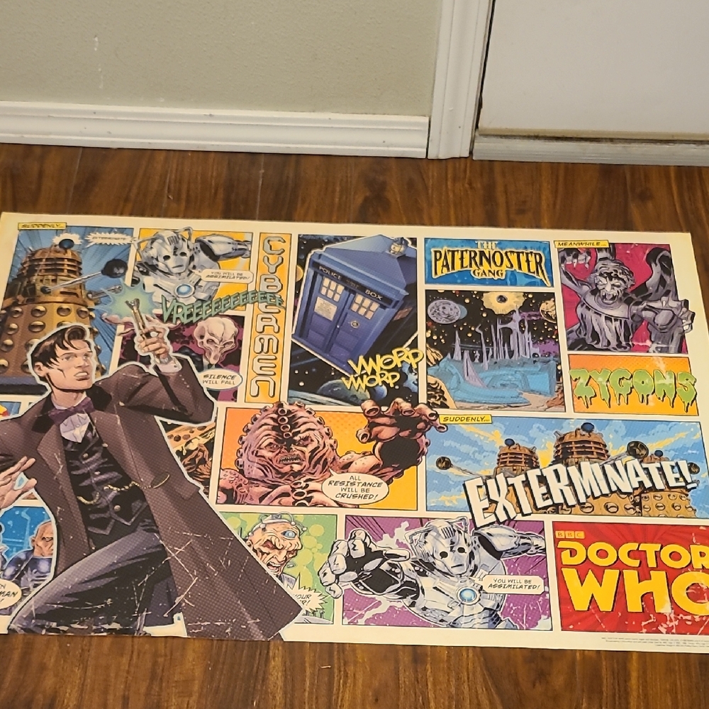 Doctor Who Comic Art Poster